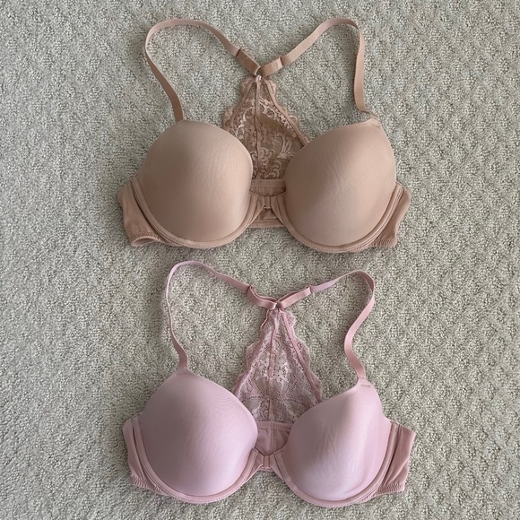 Wacoal Lace Impression Front Close Racerback T-Shirt Bras (2) 38B Underwire - Picture 1 of 10